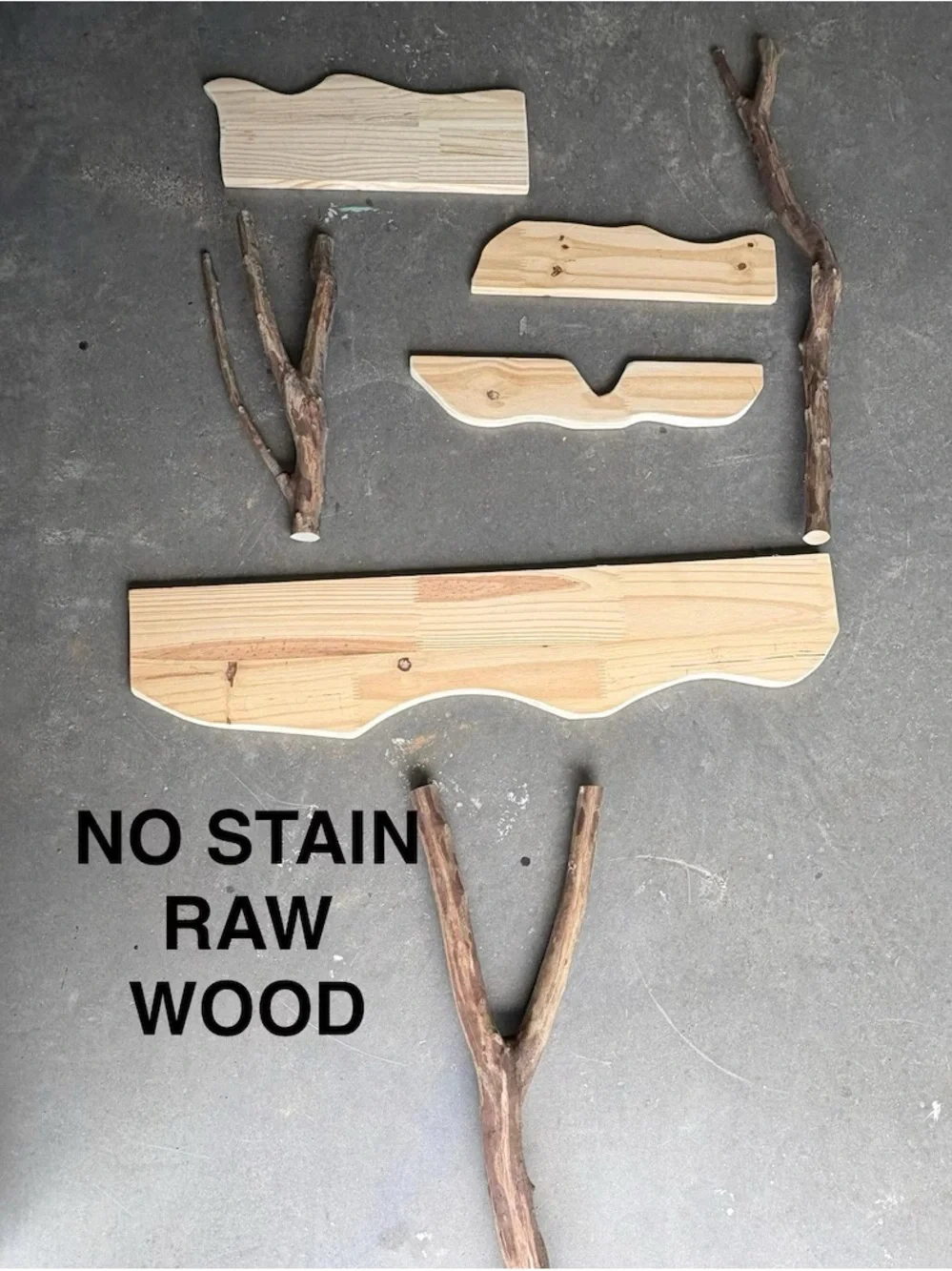 ✨🪾Handmade plant fairy decor shelf — Rustic Wood Wall Shelf - raw Natural wood
